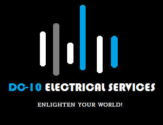 DC-10 Electrical Services logo Swansea electrician Pen-clawdd electrical services Gower Peninsula electricians Swansea County electrical contractors